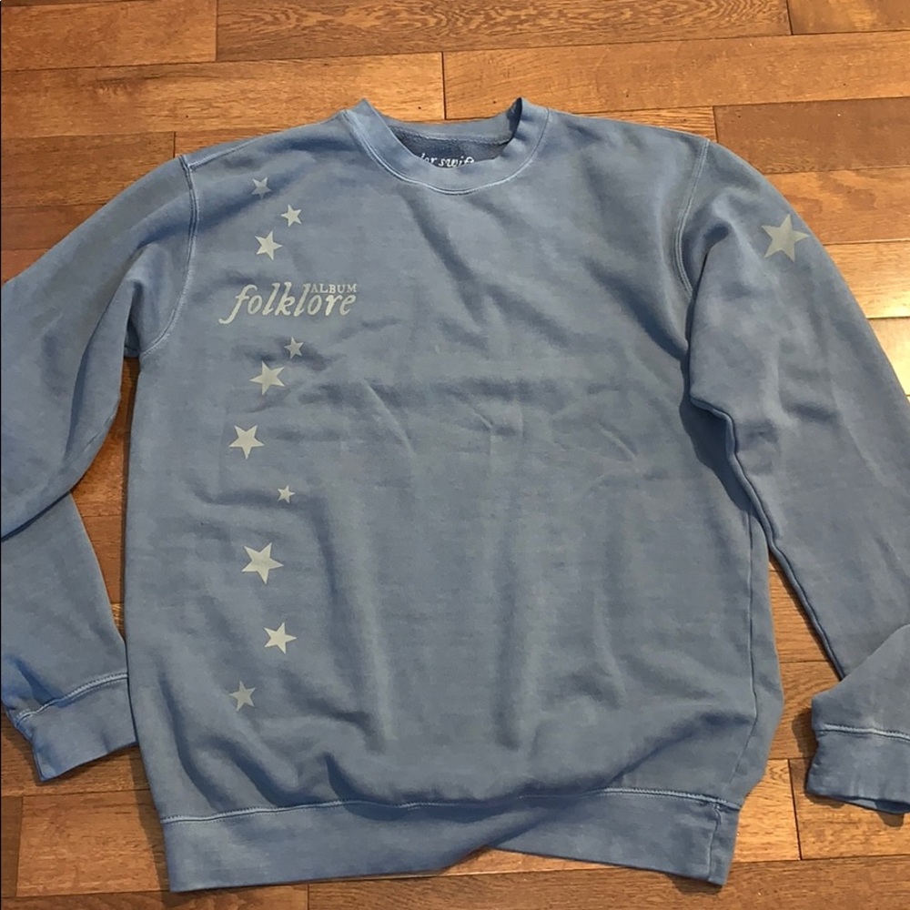 NEW Taylor Swift Folklore Stars Crewneck Xl blue